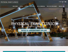Tablet Screenshot of physicalexamclinics.com